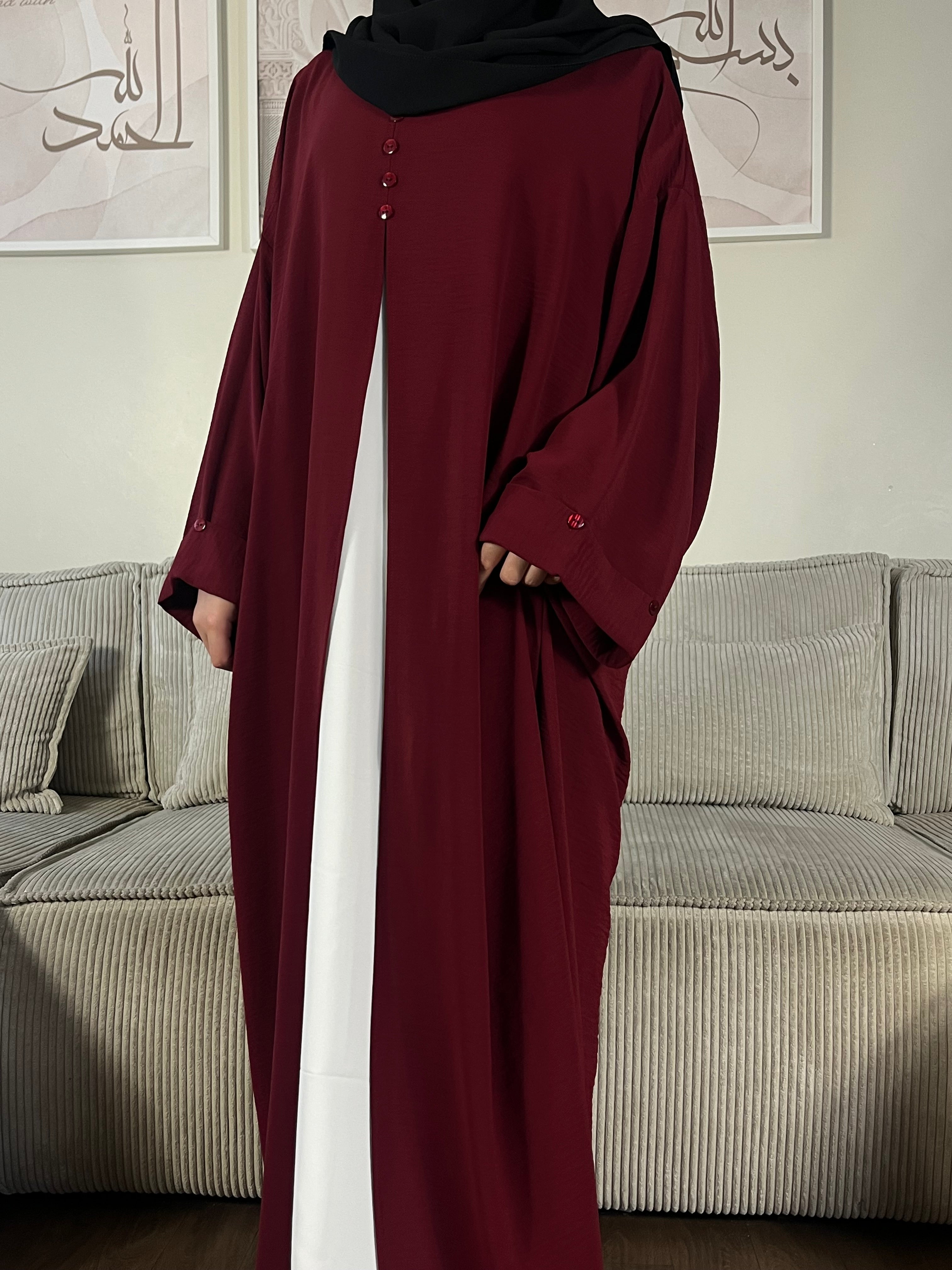 Abaya semi-ouverte Lilya