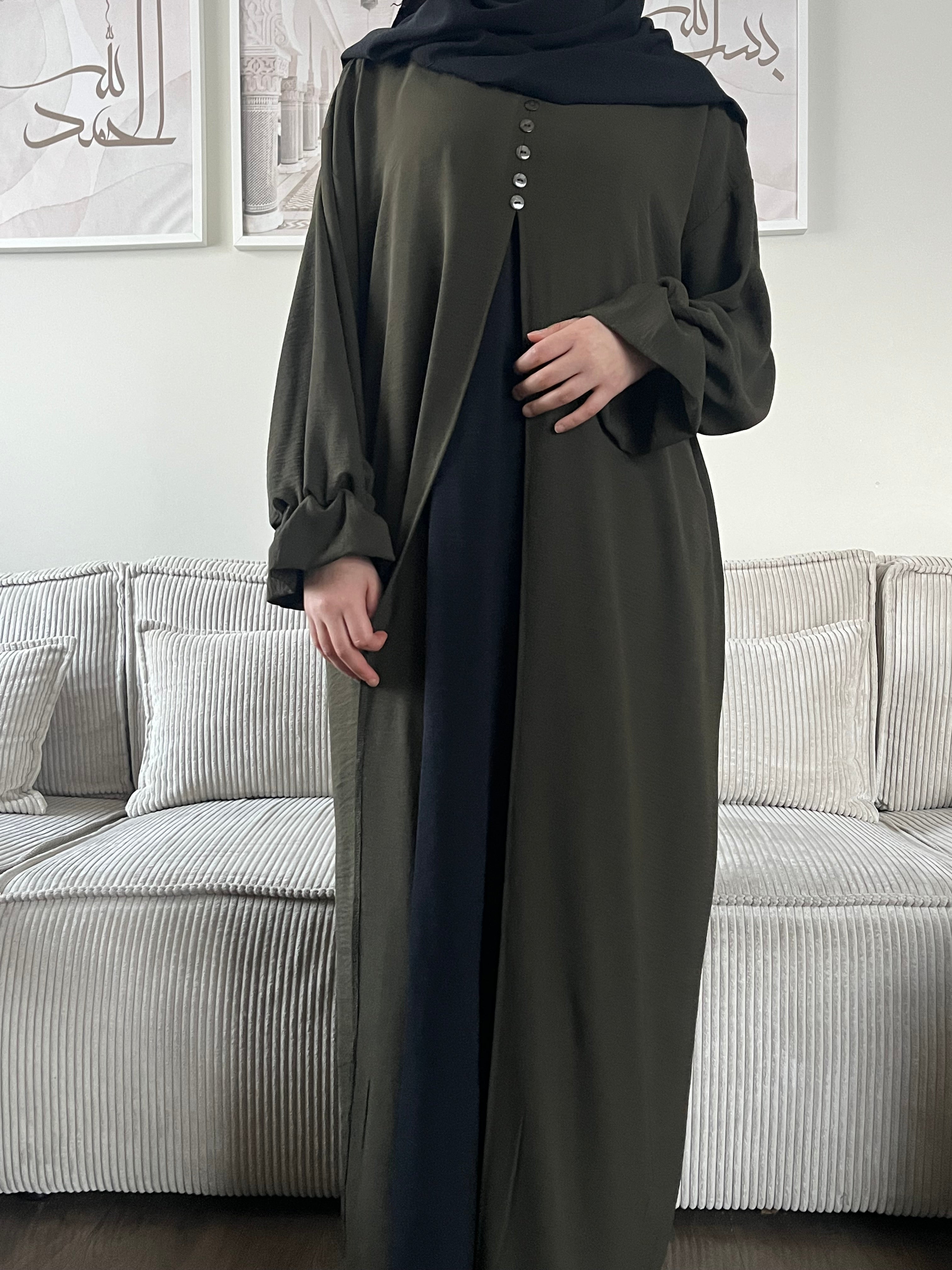 Abaya semi-ouverte Lilya