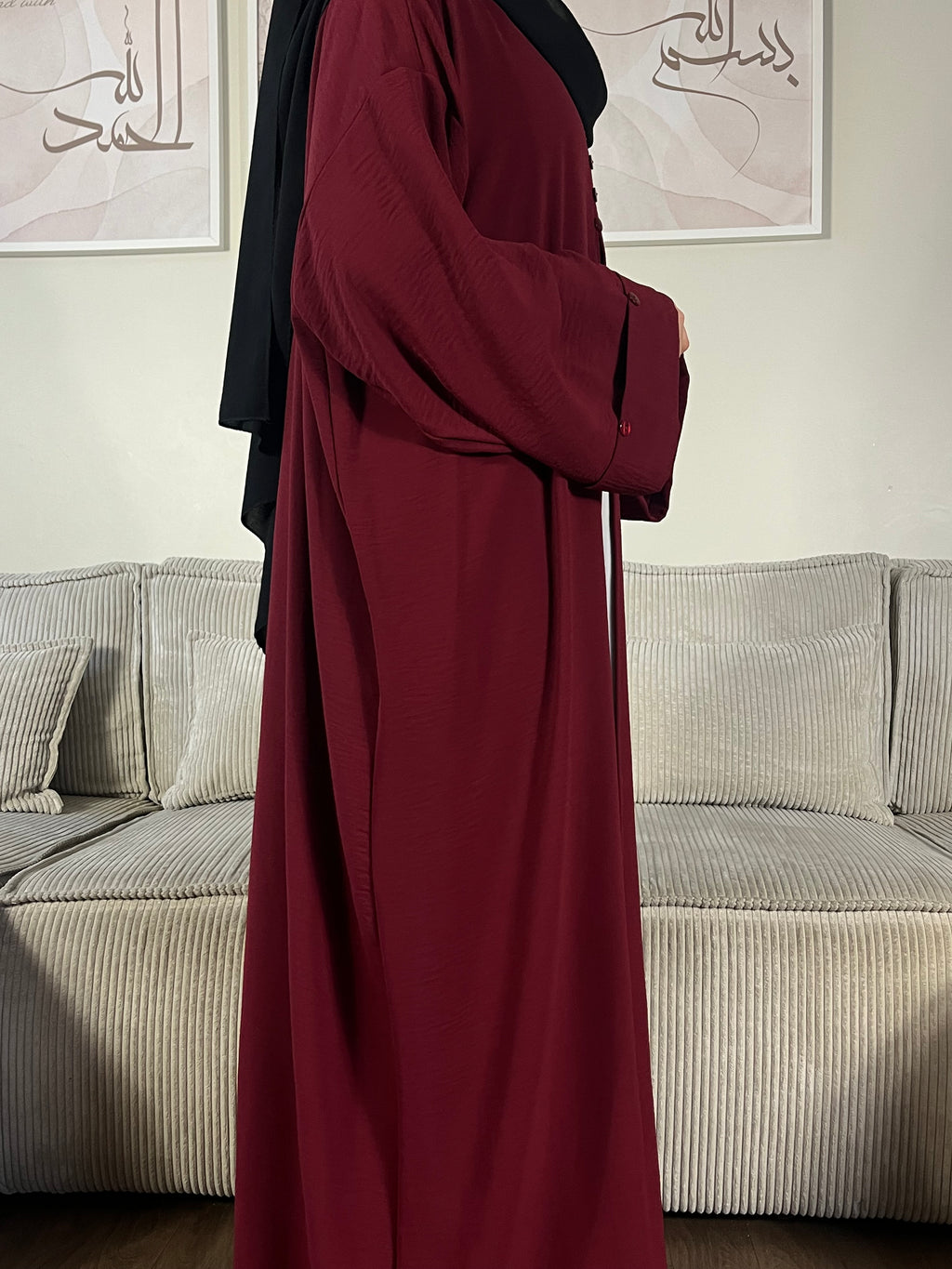 Abaya semi-ouverte Lilya