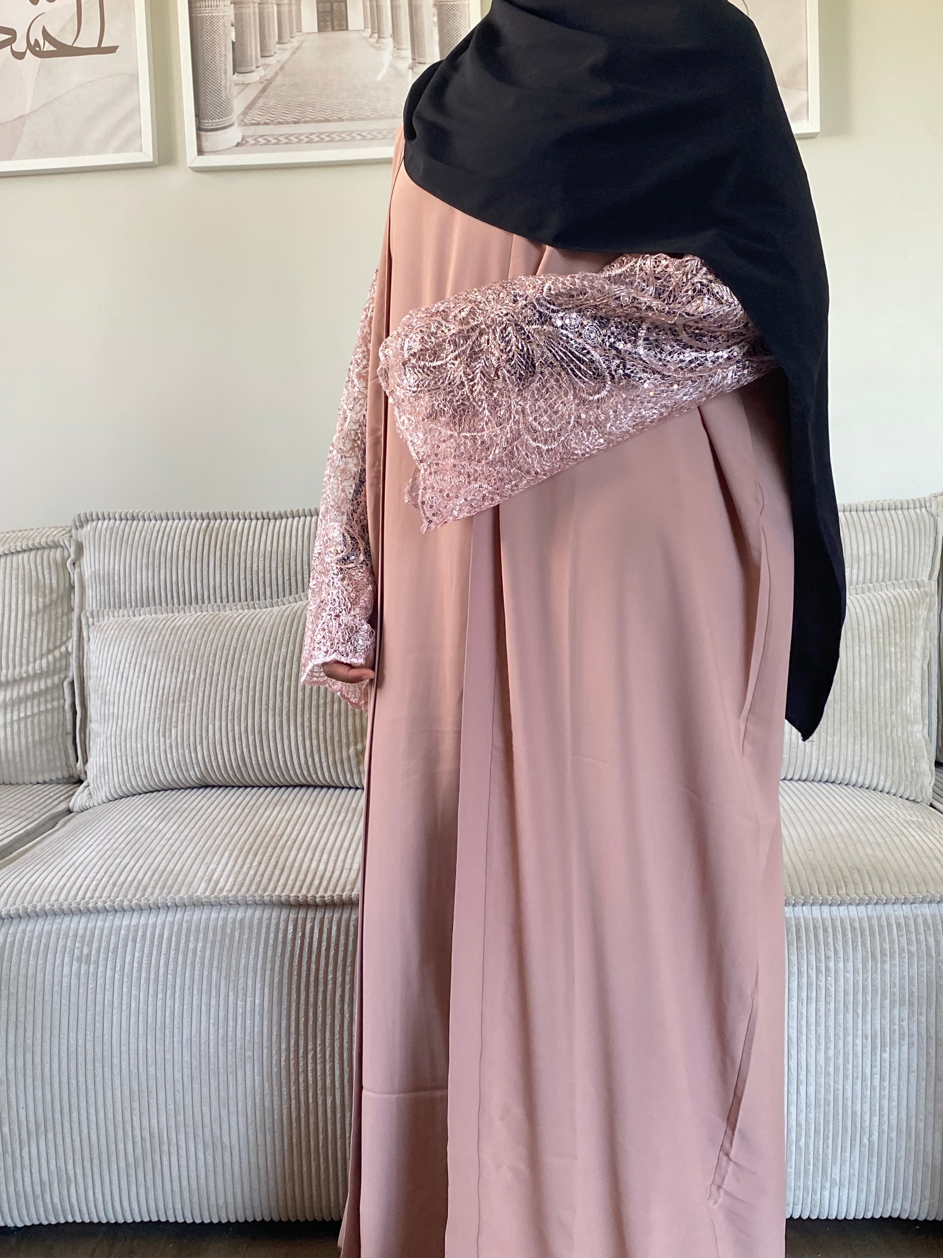 Kimono Amirah - Rose pâle