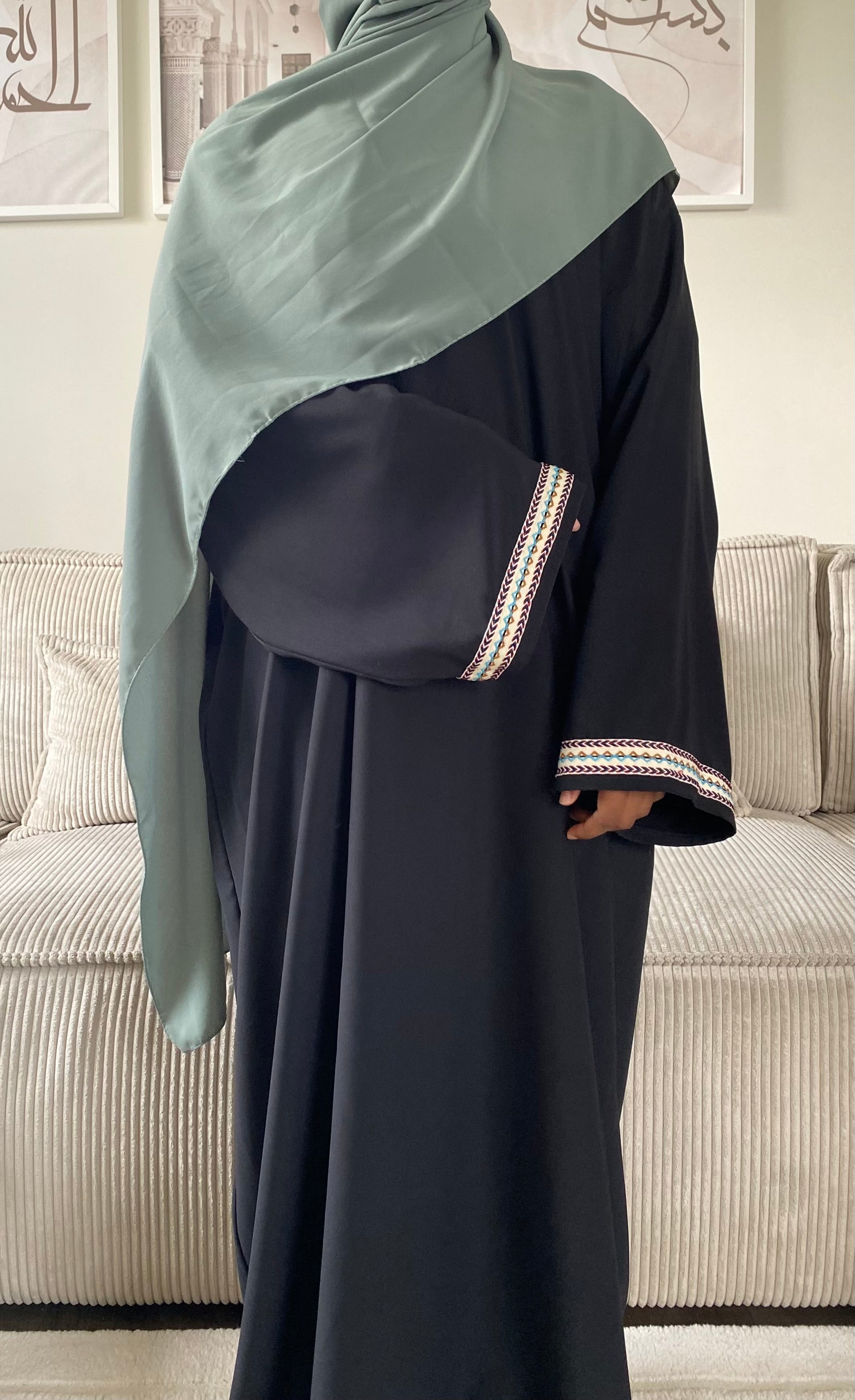 Abaya Layali - Manches brodées