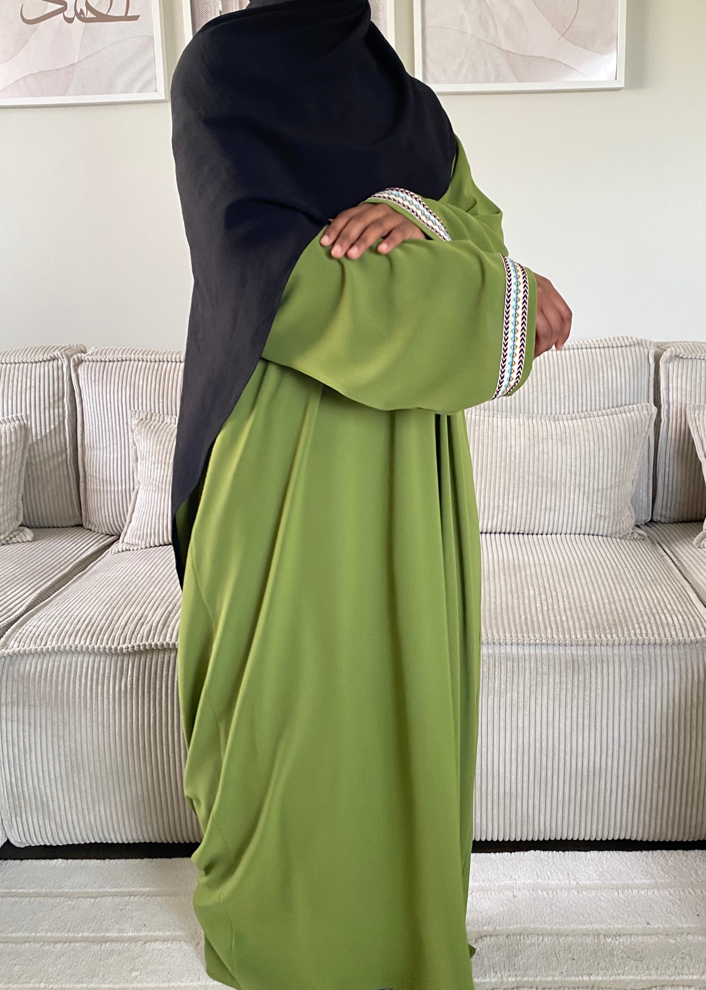 Abaya Layali - Manches brodées